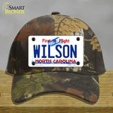 Wilson North Carolina State Novelty License Plate Hat Cotton / Camoflauge