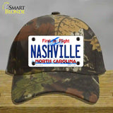 Nashville North Carolina State Novelty License Plate Hat Cotton / Camoflauge