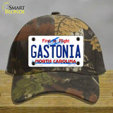 Gastonia North Carolina State Novelty License Plate Hat Cotton / Camoflauge