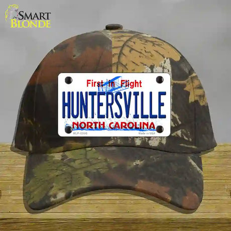 Huntersville North Carolina State Novelty License Plate Hat Cotton / Camoflauge