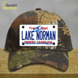 Lake Norman North Carolina State Novelty License Plate Hat Cotton / Camoflauge