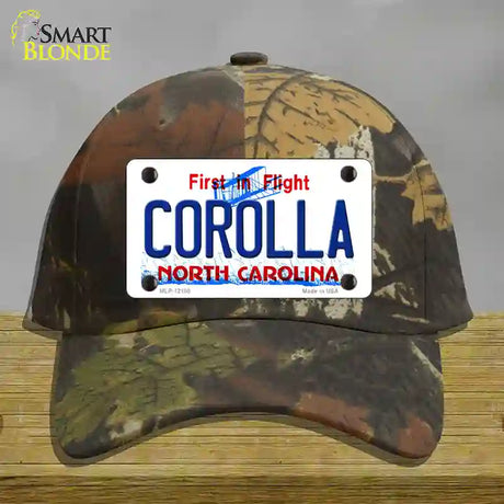 Corolla North Carolina State Novelty License Plate Hat Cotton / Camoflauge