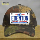 Edenton North Carolina State Novelty License Plate Hat Cotton / Camoflauge