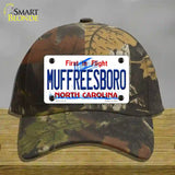 Muffreesboro North Carolina State Novelty License Plate Hat Cotton / Camoflauge