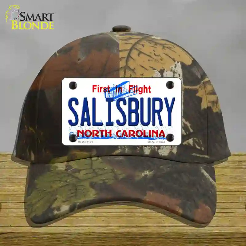 Salisbury North Carolina State Novelty License Plate Hat Cotton / Camoflauge