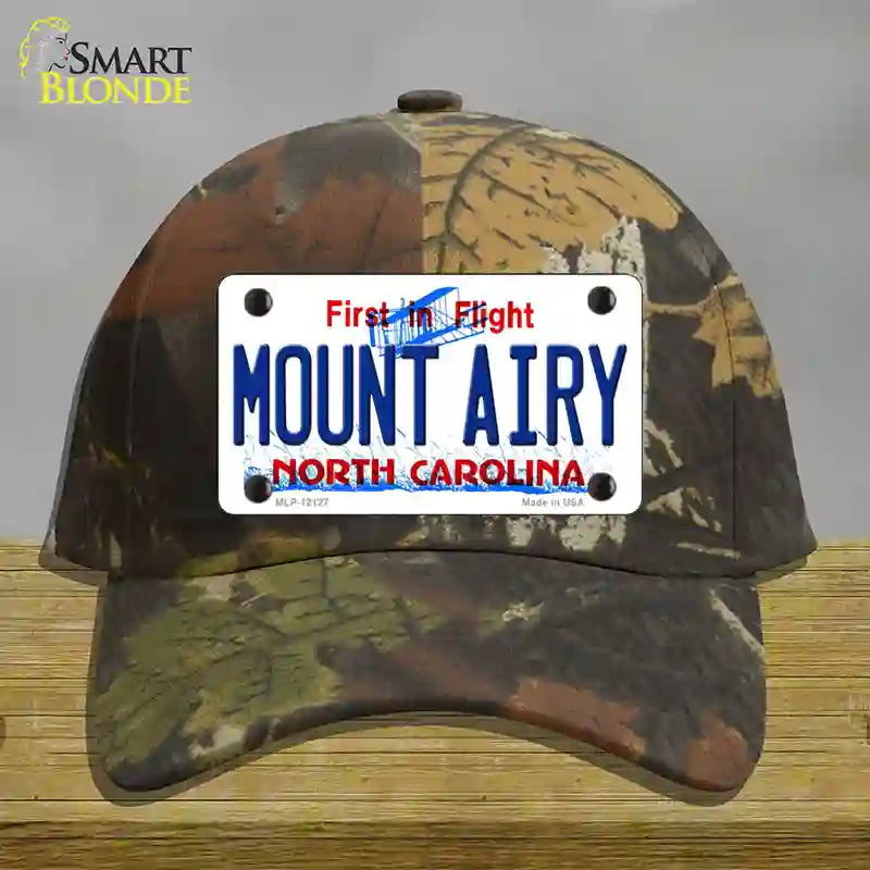 Mount Airy North Carolina State Novelty License Plate Hat Cotton / Camoflauge