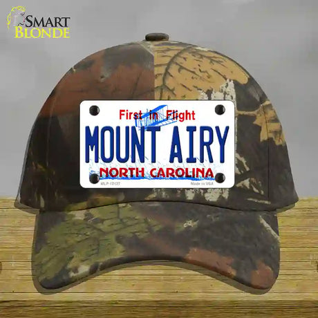 Mount Airy North Carolina State Novelty License Plate Hat Cotton / Camoflauge