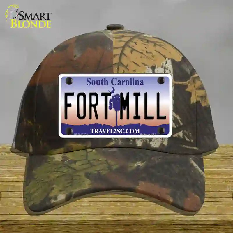 Fort Mill South Carolina Novelty License Plate Hat Cotton / Camoflauge