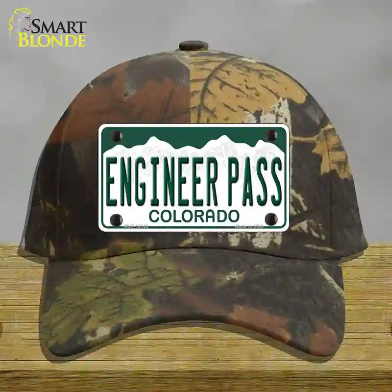 Engineer Pass Colorado Novelty License Plate Hat Cotton / Camoflauge