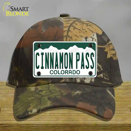 Cinnamon Pass Colorado Novelty License Plate Hat Cotton / Camoflauge