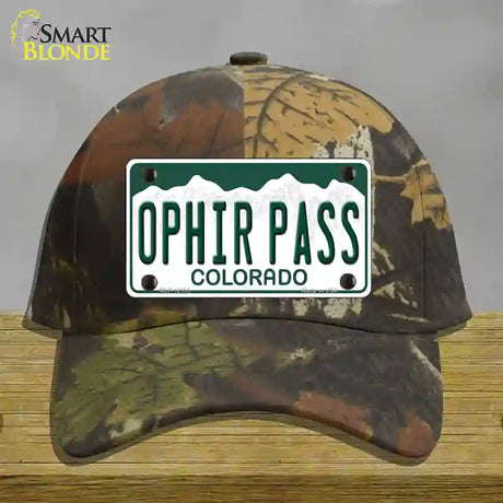 Ophir Pass Colorado Novelty License Plate Hat Cotton / Camoflauge