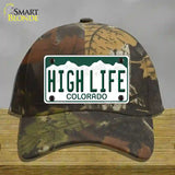 High Life Colorado Novelty License Plate Hat Cotton / Camoflauge