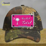 Inlet Girl SC Pink Novelty License Plate Hat Cotton / Camoflauge