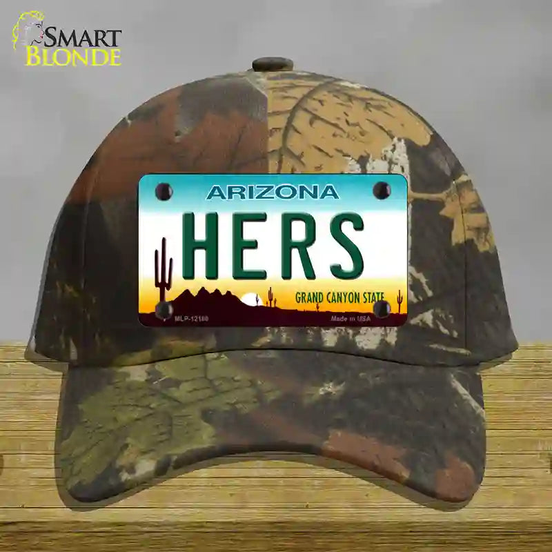 Hers Arizona Novelty License Plate Hat Cotton / Camoflauge