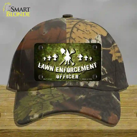 Lawn Enforcement Gnome Novelty License Plate Hat Cotton / Camoflauge