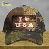 I Love USA Novelty License Plate Hat Cotton / Camoflauge