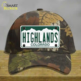 Highlands Colorado Novelty License Plate Hat Cotton / Camoflauge