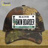 Snow Boarder Maine Novelty License Plate Hat Cotton / Camoflauge