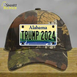 Trump 2024 Alabama Novelty License Plate Hat Cotton / Camoflauge