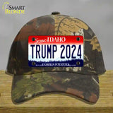 Trump 2024 Idaho Novelty License Plate Hat Cotton / Camoflauge