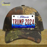 Trump 2024 Illinois Novelty License Plate Hat Cotton / Camoflauge