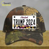 Trump 2024 Maryland Novelty License Plate Hat Cotton / Camoflauge