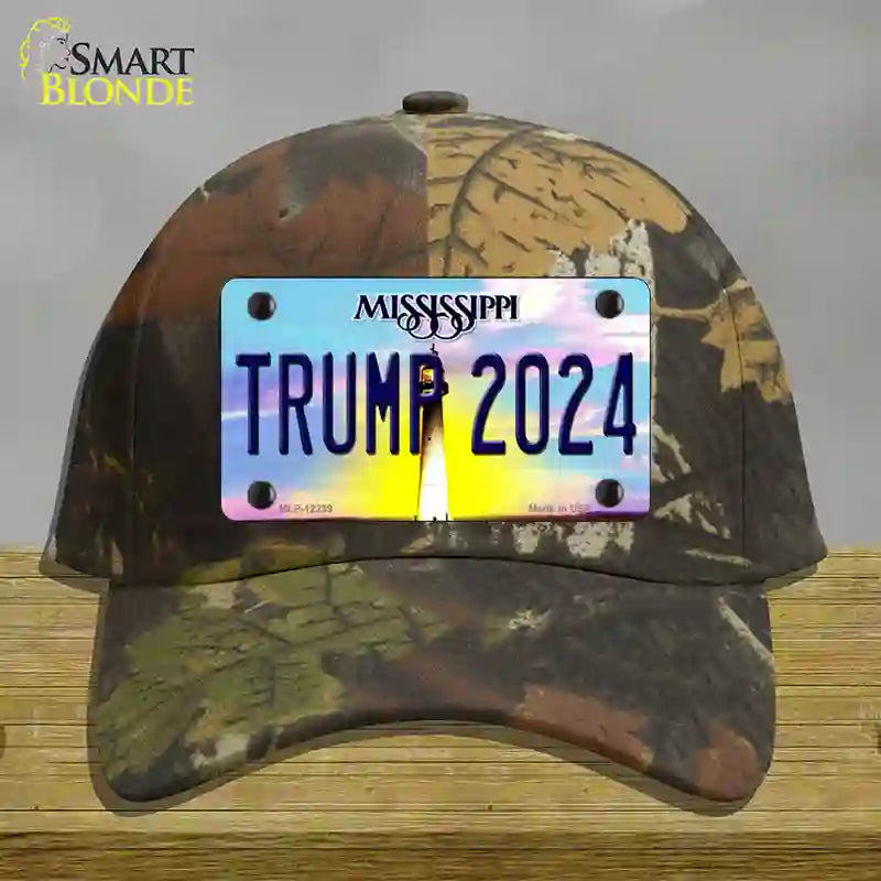 Trump 2024 Mississippi Novelty License Plate Hat Cotton / Camoflauge