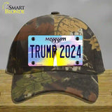 Trump 2024 Mississippi Novelty License Plate Hat Cotton / Camoflauge