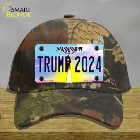 Trump 2024 Mississippi Novelty License Plate Hat Cotton / Camoflauge