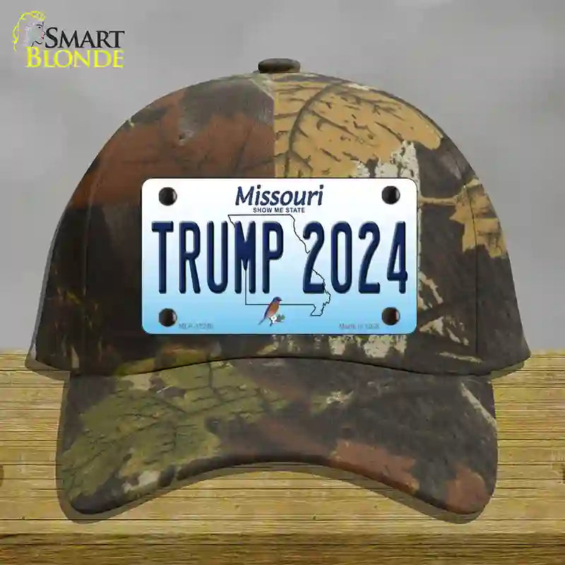 Trump 2024 Missouri Novelty License Plate Hat Cotton / Camoflauge