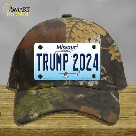 Trump 2024 Missouri Novelty License Plate Hat Cotton / Camoflauge