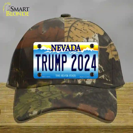 Trump 2024 Nevada Novelty License Plate Hat Cotton / Camoflauge