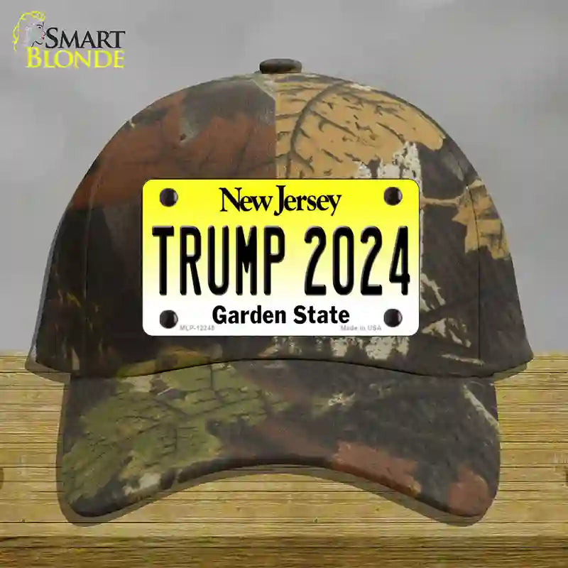 Trump 2024 New Jersey Novelty License Plate Hat Cotton / Camoflauge