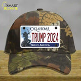 Trump 2024 Oklahoma Novelty License Plate Hat Cotton / Camoflauge