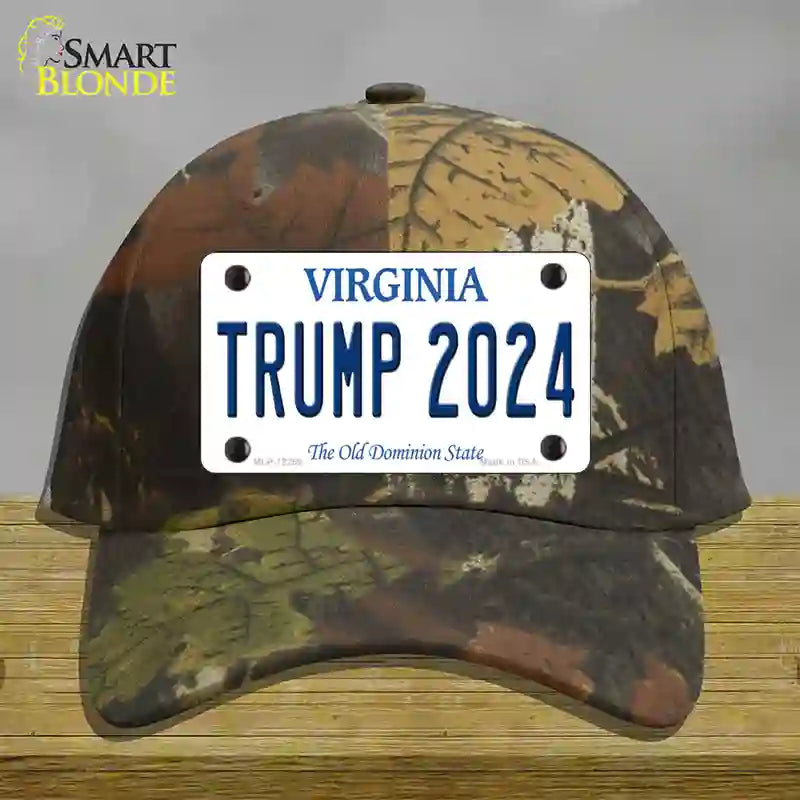 Trump 2024 Virginia Novelty License Plate Hat Cotton / Camoflauge