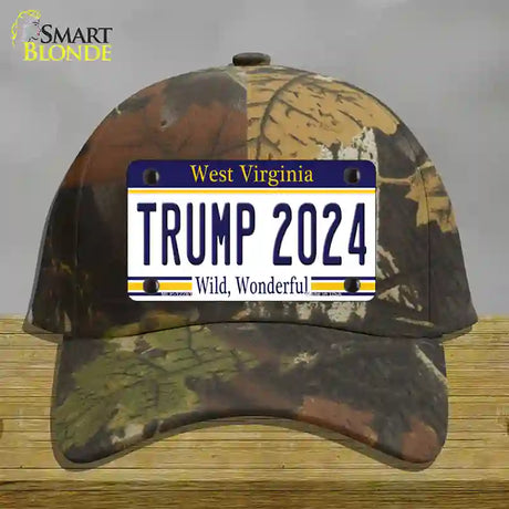 Trump 2024 West Virginia Novelty License Plate Hat Cotton / Camoflauge