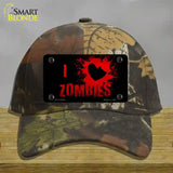 I Love Zombies Novelty License Plate Hat Cotton / Camoflauge