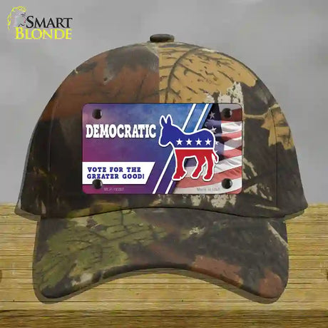 Democratic Vote for Greater Good Novelty License Plate Hat Cotton / Camoflauge