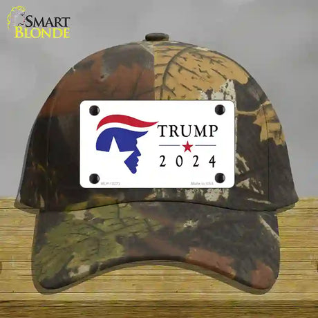 Trump 2024 Silhouette Novelty License Plate Hat Cotton / Camoflauge