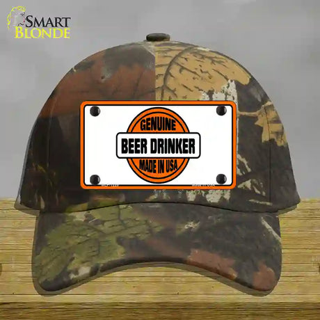 Genuine Beer Drinker Novelty License Plate Hat Cotton / Camoflauge