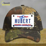 North Carolina Hubert Novelty License Plate Hat Cotton / Camoflauge