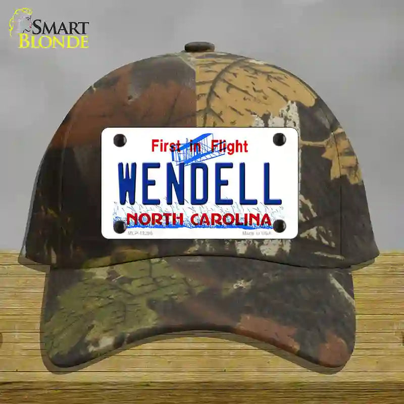 North Carolina Wendell Novelty License Plate Hat Cotton / Camoflauge