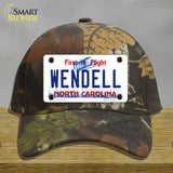 North Carolina Wendell Novelty License Plate Hat Cotton / Camoflauge