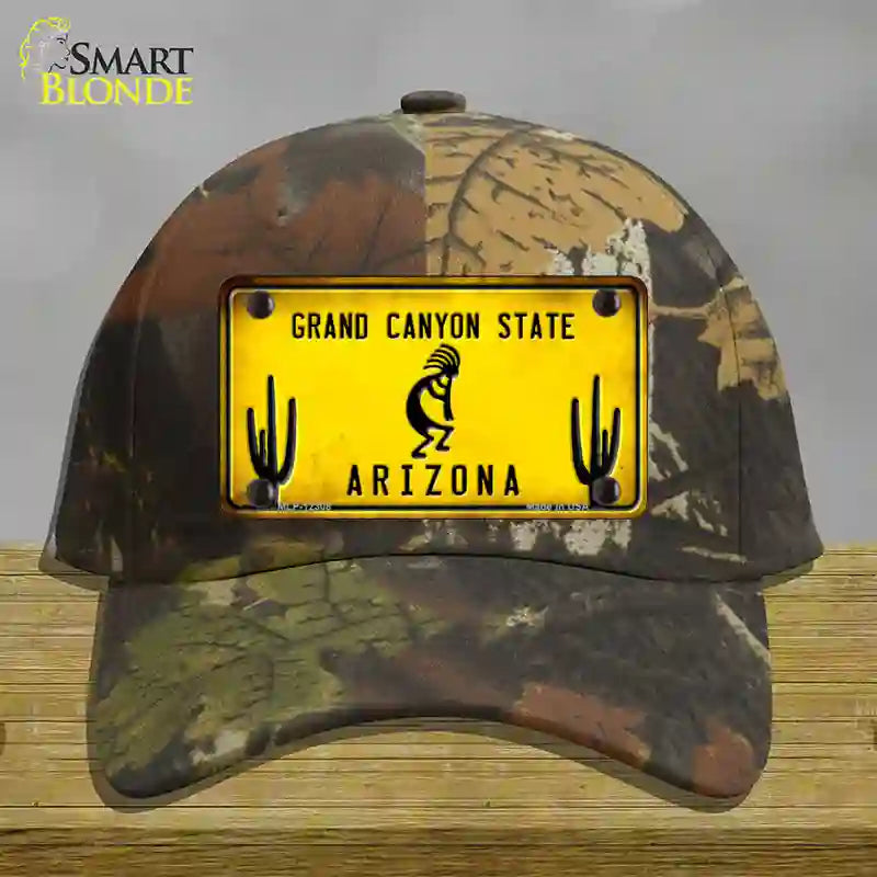 Arizona Kokopelli Yellow Novelty License Plate Hat Cotton / Camoflauge