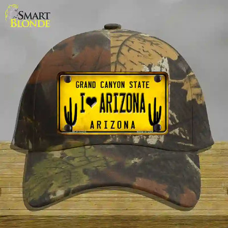 I love Arizona Yellow Novelty License Plate Hat Cotton / Camoflauge