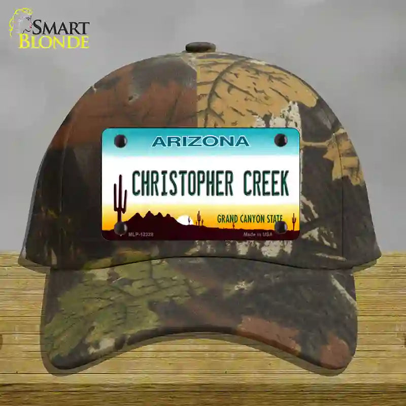 Christopher Creek Arizona Novelty License Plate Hat Cotton / Camoflauge