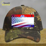 Ohio with American Flag Novelty License Plate Hat Cotton / Camoflauge