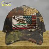 California/American Flag Novelty License Plate Hat Cotton / Camoflauge