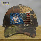 Louisiana/American Flag Novelty License Plate Hat Cotton / Camoflauge