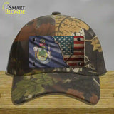 Maine/American Flag Novelty License Plate Hat Cotton / Camoflauge